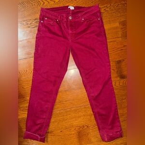 Women's Red Jeans